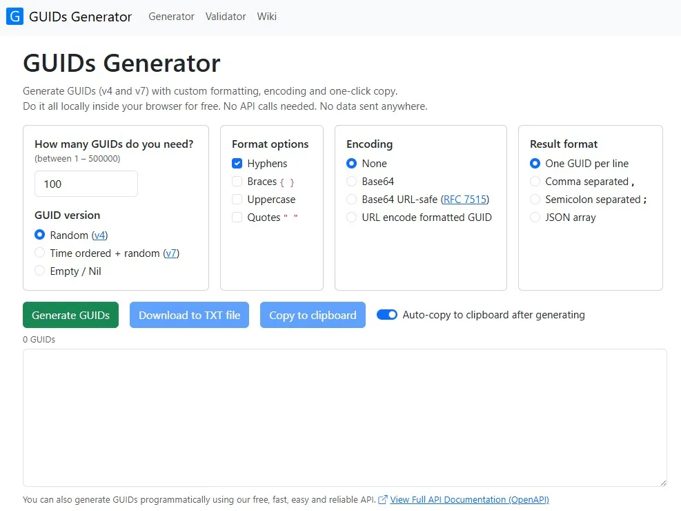 Image for the GUID Generator project